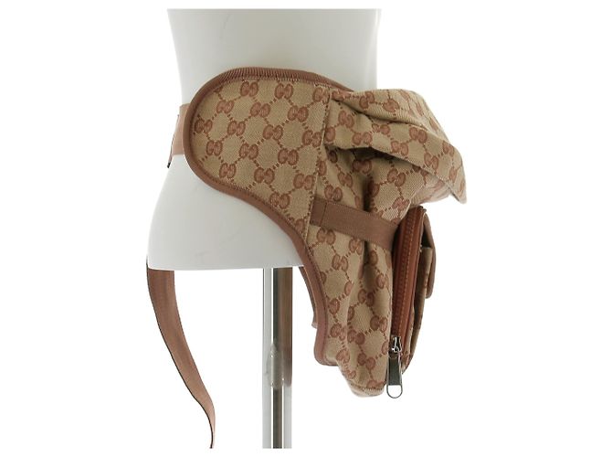 Borsa Banana Gucci Monogramma Marrone in Tela - vista 2