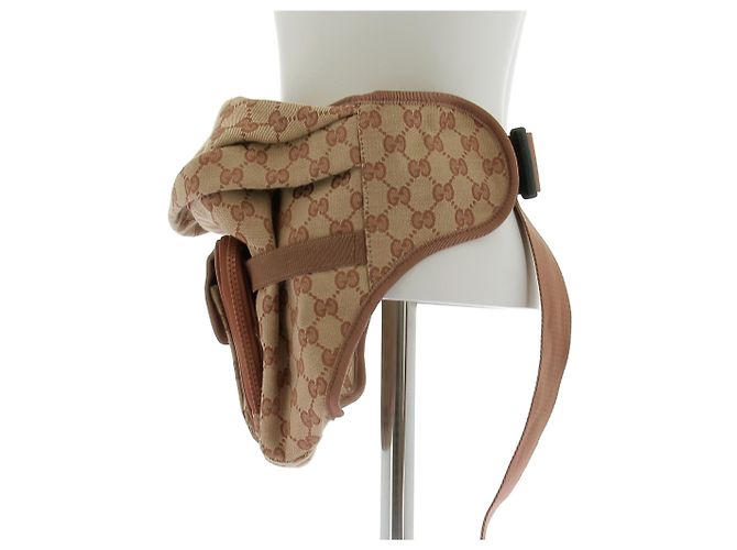 Borsa Banana Gucci Monogramma Marrone in Tela - vista 3