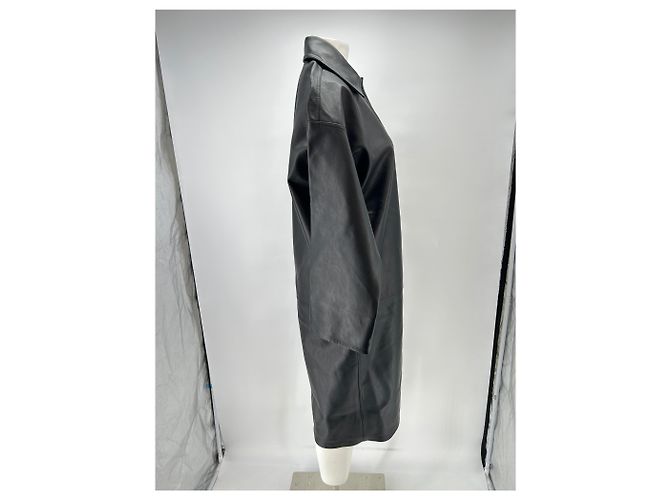 Autre Marque Abrigo largo de cuero negro LEBRAND - vista 3