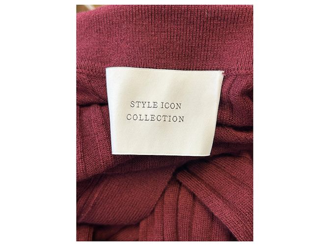 Autre Marque Suéter polo de lana burdeos - vista 5