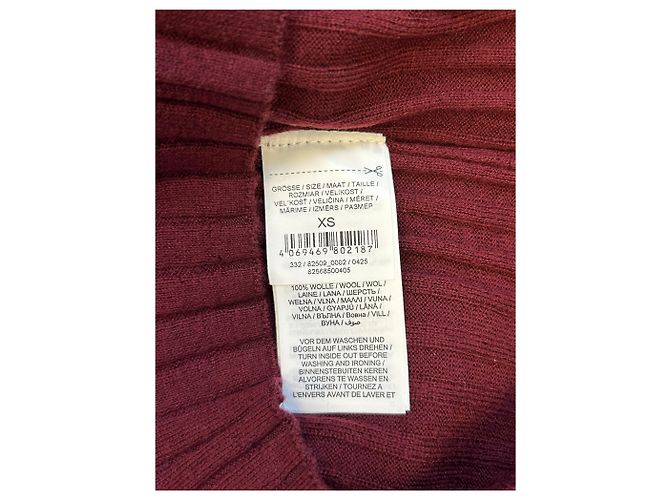 Autre Marque Suéter polo de lana burdeos - vista 6