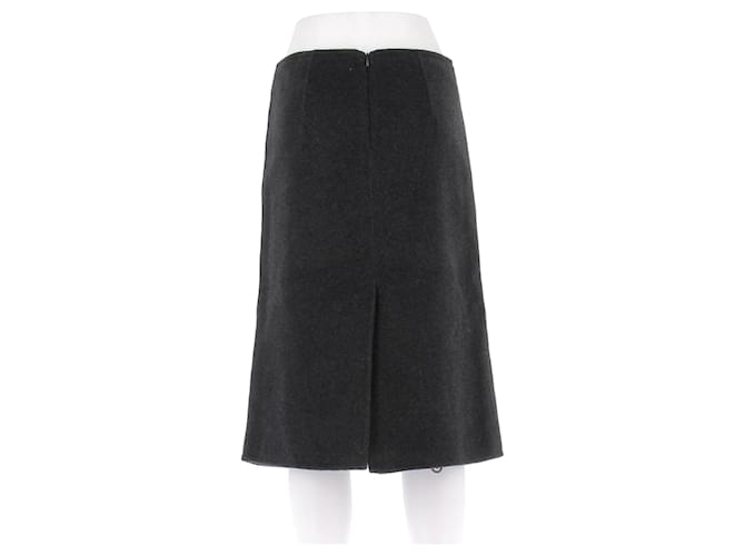 Falda midi de lana gris Mango - vista 2
