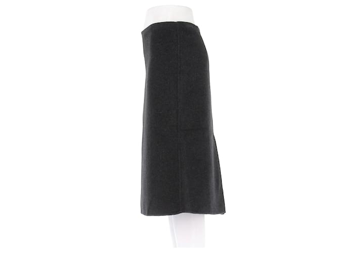 Falda midi de lana gris Mango - vista 4