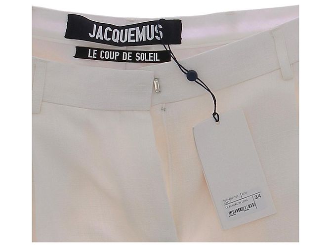 Pantalones Jacquemus blancos de viscosa - vista 5