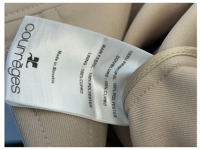 Abrigo largo beige Courreges - vista 6