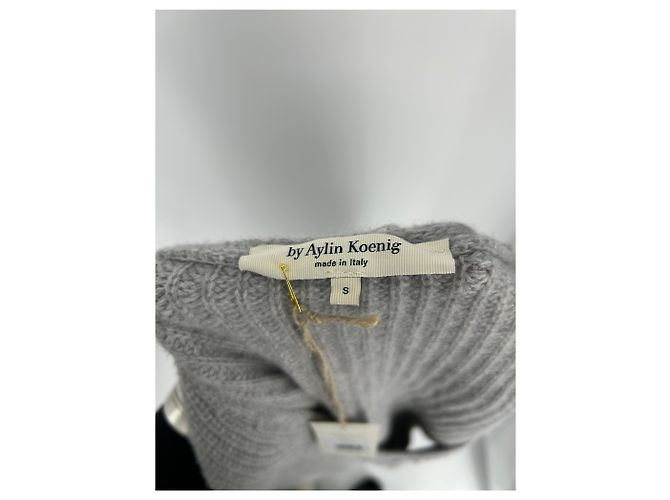Autre Marque Suéter BY AYLIN KOENIG de lana gris cuello en V S - vista 6
