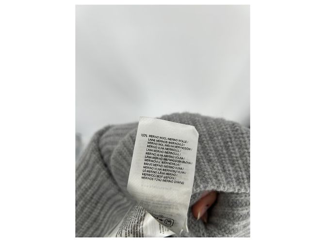 Autre Marque Suéter BY AYLIN KOENIG de lana gris cuello en V S - vista 7