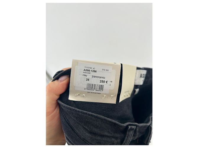 Agolde Jeans neri "Riley Panoramic" Nero - vista 4