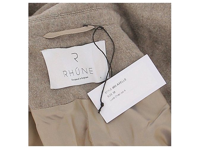 Autre Marque RHUNE Wollmantel lang Hellbraun - Ansicht 3