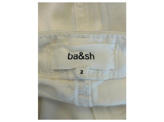 Jeans Ba&Sh bianchi in cotone Bianco - vista 3