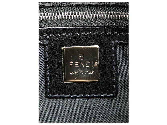 Fendi Borsa tote in nylon Zucca nera Nero - vista 6