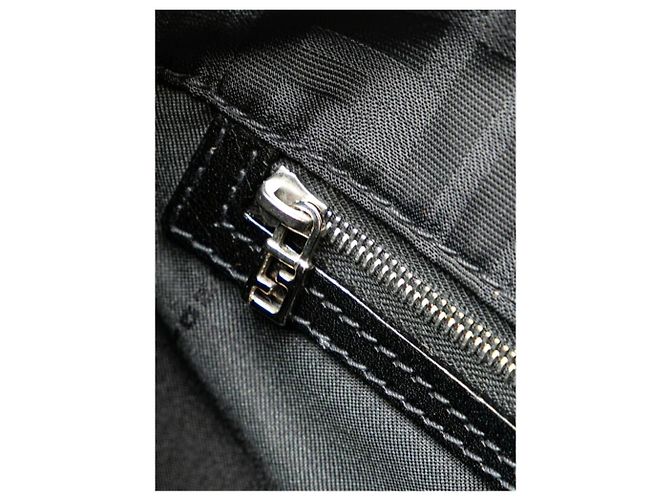 Fendi Borsa tote in nylon Zucca nera Nero - vista 9