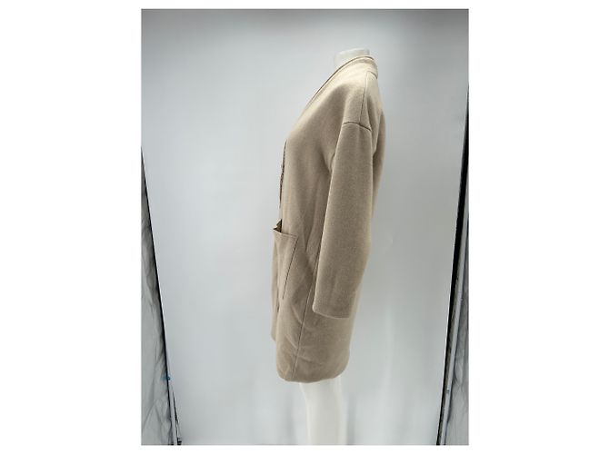 Autre Marque Abrigo beige de cachemira y lana - vista 4
