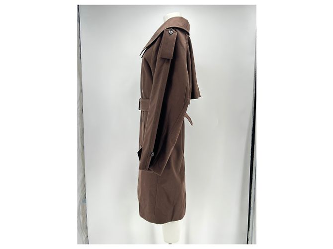 Gabardina oversize marrón de algodón Phoebe Philo Castaño - vista 4
