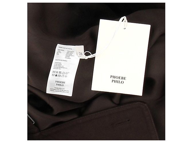 Gabardina oversize marrón de algodón Phoebe Philo Castaño - vista 5