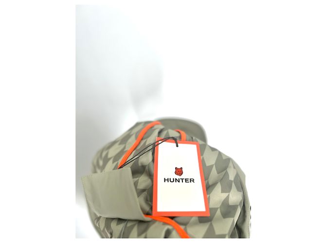 Parka con cappuccio Hunter x Maison Kitsuné Taupe Cachi - vista 3