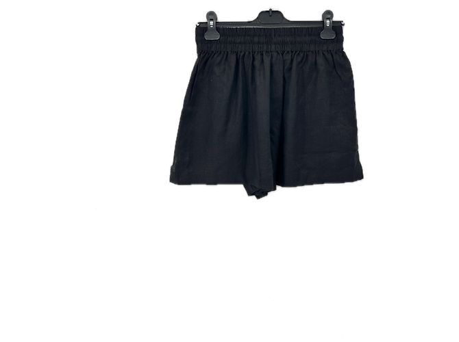 Autre Marque JETS AUSTRALIA Leinen Shorts Schwarz - Ansicht 2