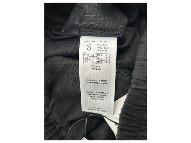 Autre Marque JETS AUSTRALIA Leinen Shorts Schwarz - Ansicht 5