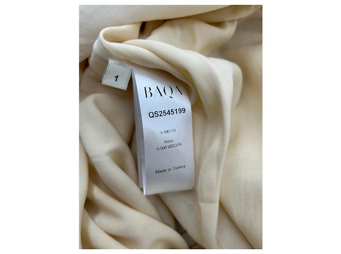 Autre Marque Beige Maxikleid mit Rüschen - Ansicht 6