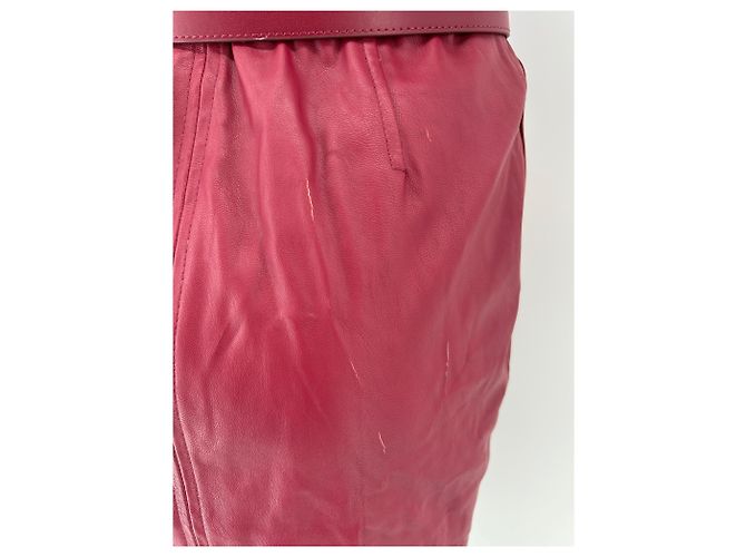 Elisabetta Franchi Jacke Kleid aus veganem Leder Bordeaux - Ansicht 5