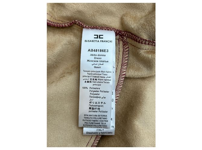Elisabetta Franchi Jacke Kleid aus veganem Leder Bordeaux - Ansicht 7
