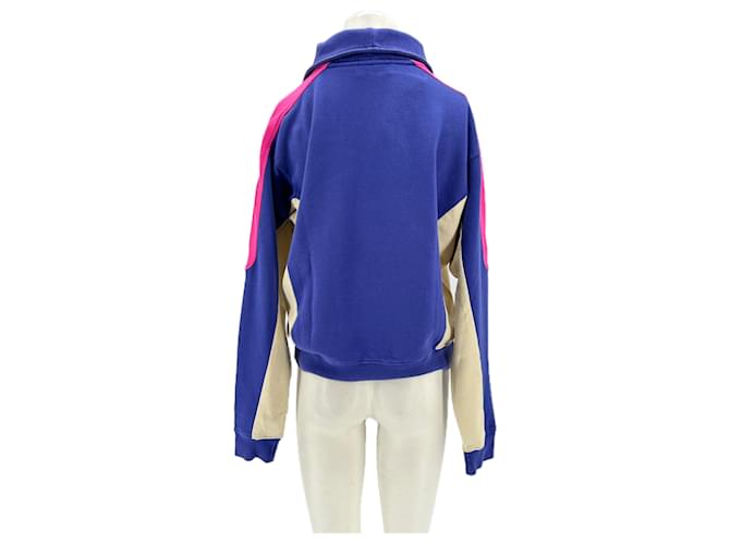 Autre Marque MAISON LABICHE Lila Halb-Zip-Pullover aus Baumwolle - Ansicht 2