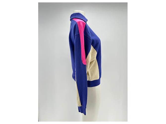 Autre Marque MAISON LABICHE Lila Halb-Zip-Pullover aus Baumwolle - Ansicht 3
