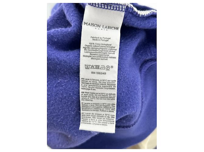 Autre Marque MAISON LABICHE Lila Halb-Zip-Pullover aus Baumwolle - Ansicht 6