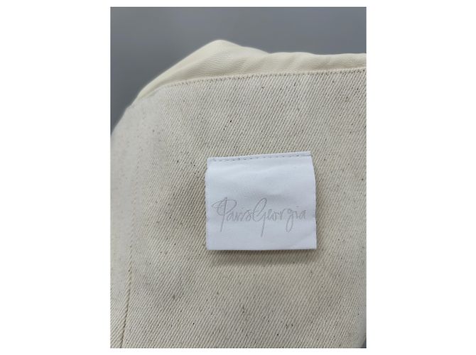Autre Marque Top bustier de cuero blanco PARIS GEORGIA XS - vista 5