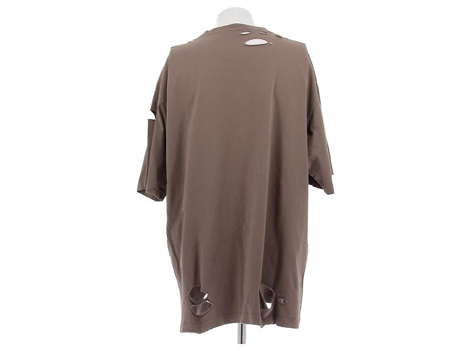 Camiseta Balenciaga com logo marrom de algodão - vista 2