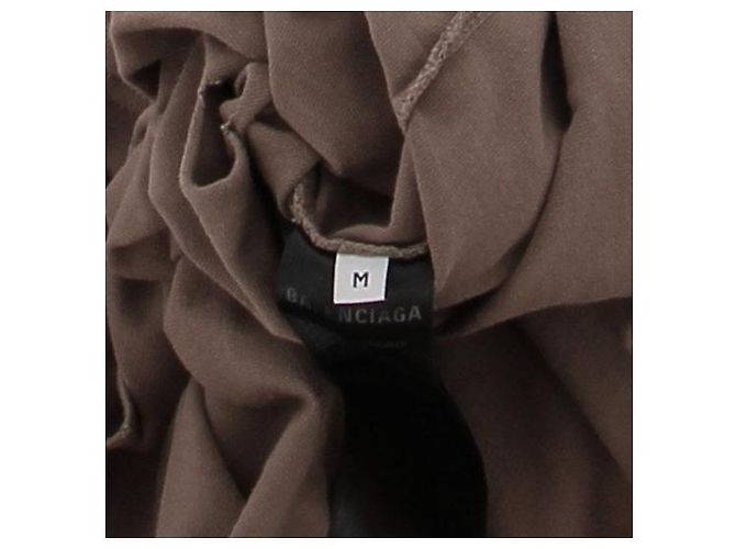 Camiseta Balenciaga com logo marrom de algodão - vista 6
