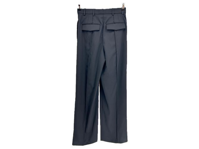Autre Marque Pantalón de lana negra Negro - vista 2