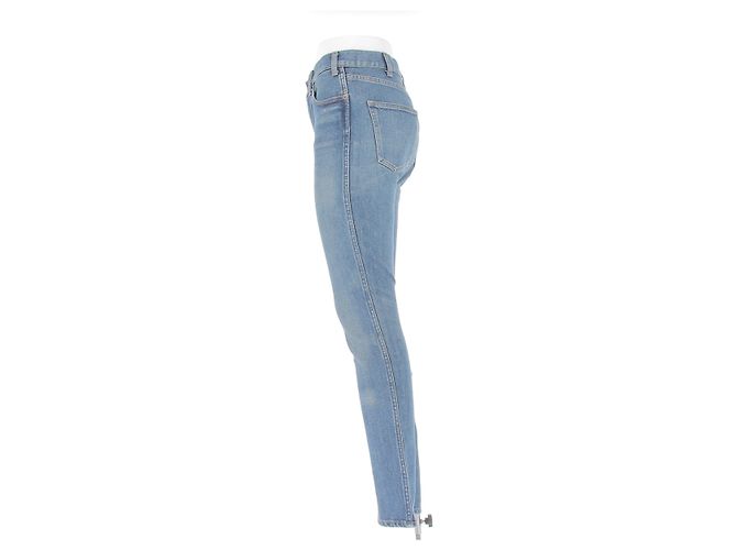 Jeans Slim Blu Céline in Cotone - vista 4