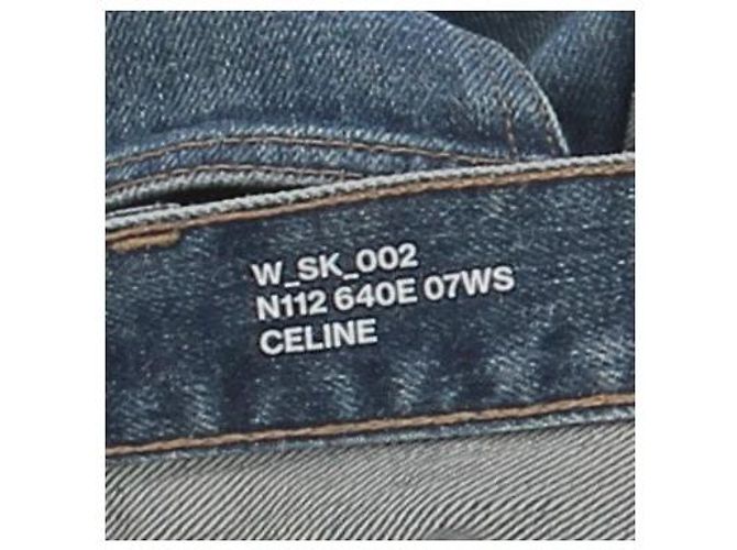 Jeans Slim Blu Céline in Cotone - vista 5