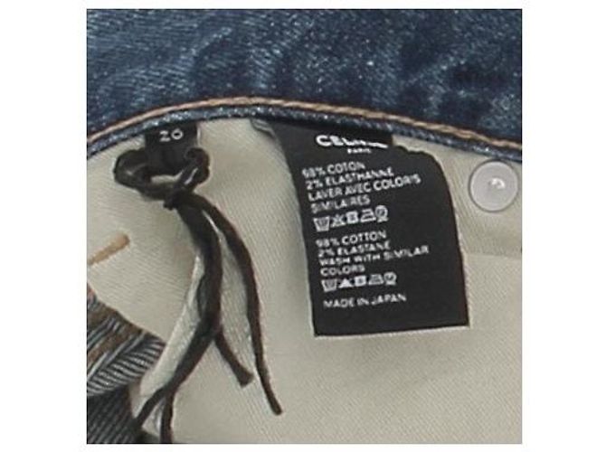 Jeans Slim Blu Céline in Cotone - vista 6