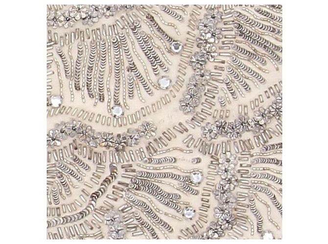 Andrew GN Saia com pérolas e strass Bege - vista 5