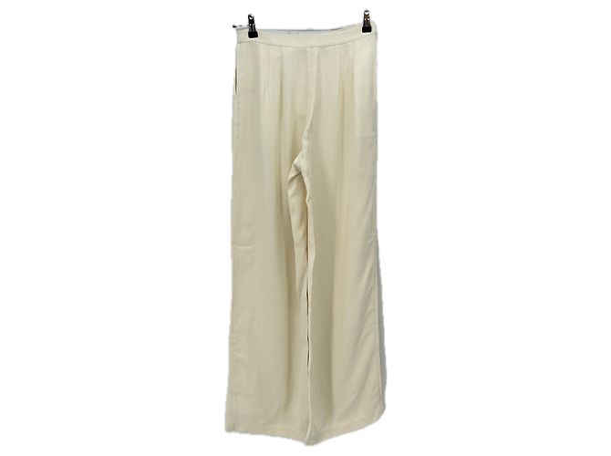 Autre Marque Pantalones CLEA Ecru de Algodón S Beige - vista 2