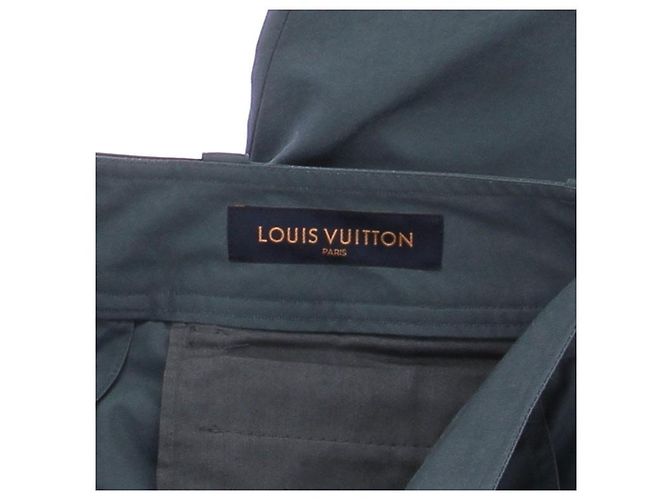Louis Vuitton Pantaloni blu grigio con tasche - vista 4