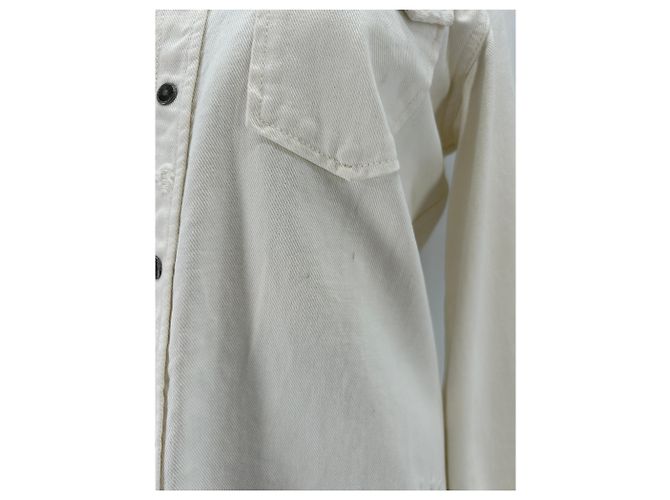 Jaqueta jeans branca Diesel Destroy - vista 5