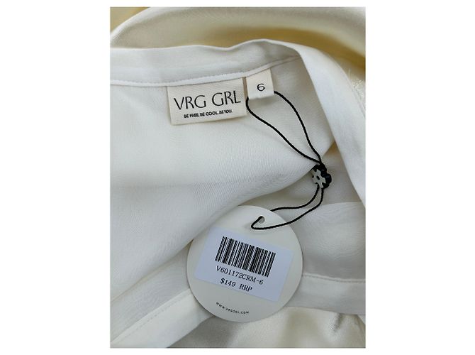 Autre Marque Falda larga de satén blanco VRG GRL - vista 5