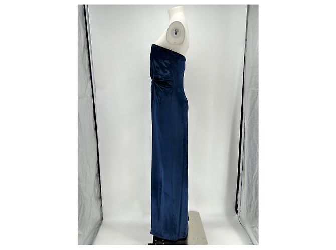 Céline Vestido sin mangas de terciopelo Azul - vista 4
