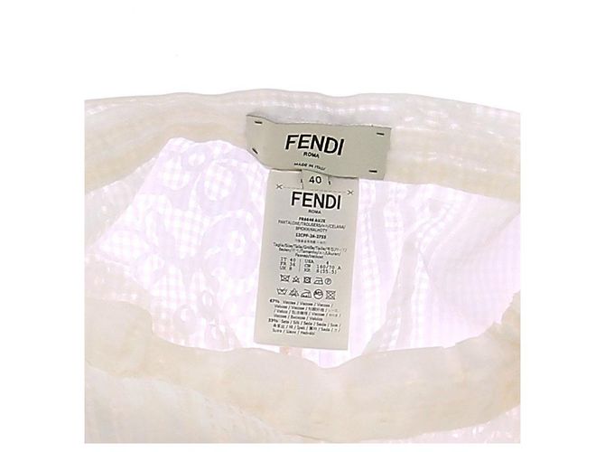 Pantalones Fendi blancos de viscosa - vista 5