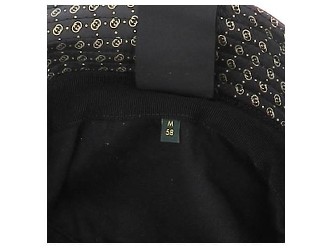 Cappello bucket Gucci nero e oro - vista 10