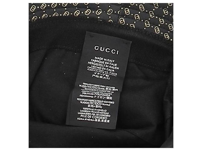 Cappello bucket Gucci nero e oro - vista 9