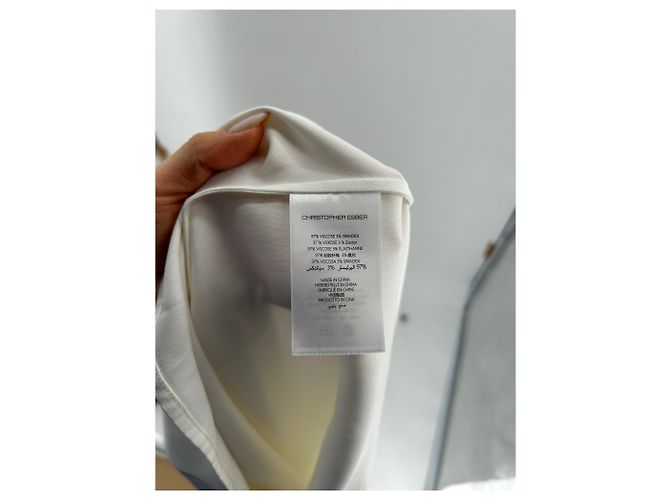 Autre Marque Vestido largo asimétrico blanco CHRISTOPHER ESBER - vista 7