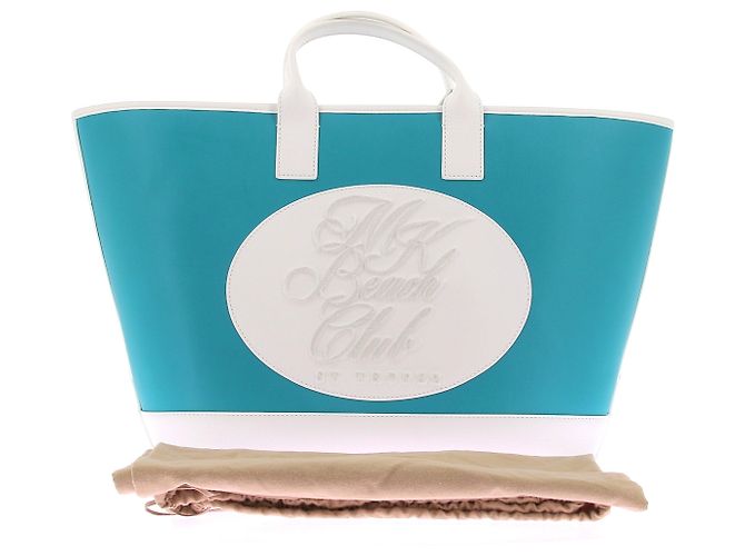 Michael Kors Borsa da Spiaggia "MK Beach Club" Blu - vista 8