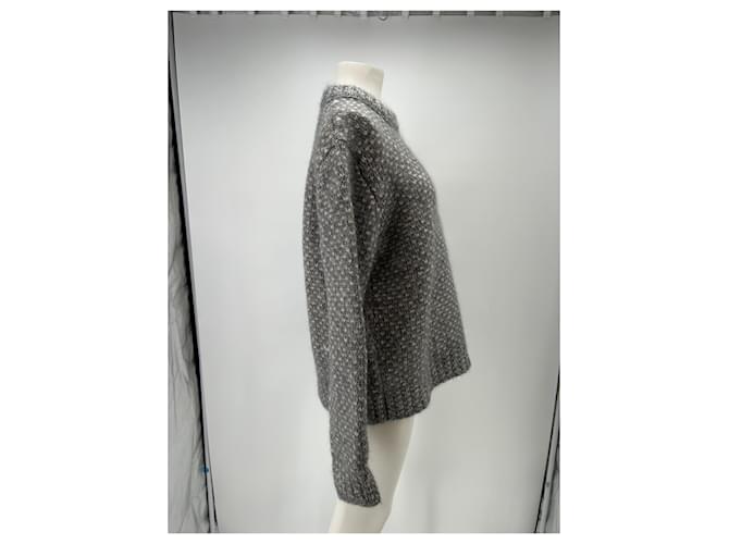 Heritage Grauer Wollpullover - Ansicht 3