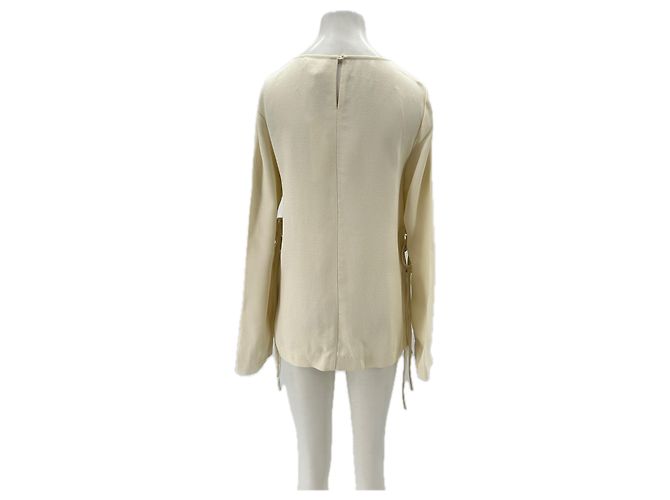 Autre Marque Texturierte Bluse in Creme Beige - Ansicht 2