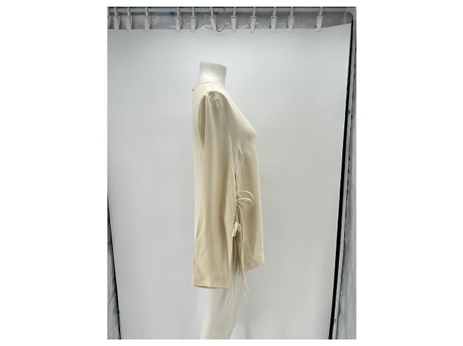 Autre Marque Texturierte Bluse in Creme Beige - Ansicht 3