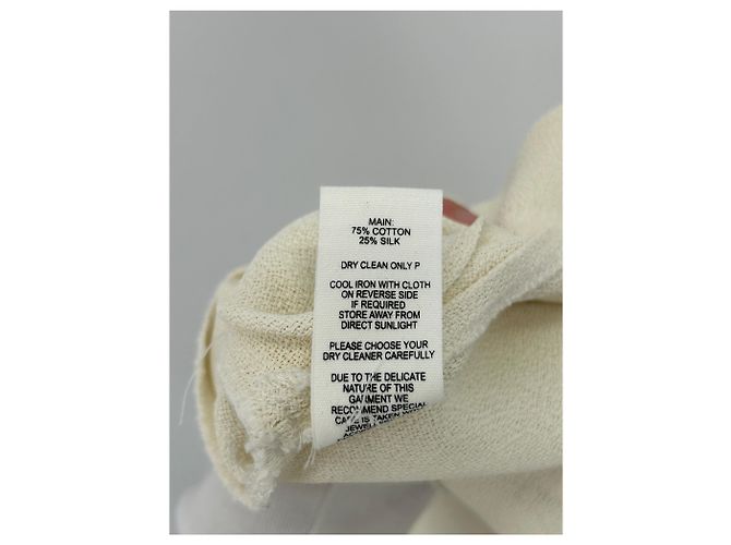 Autre Marque Texturierte Bluse in Creme Beige - Ansicht 6